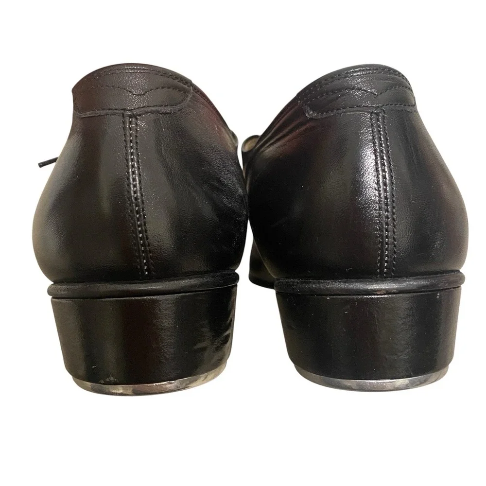 Vintage Chakott Dancing Men's Shoes Size 8.5 EU 26.5 Black Leather Made Japan
